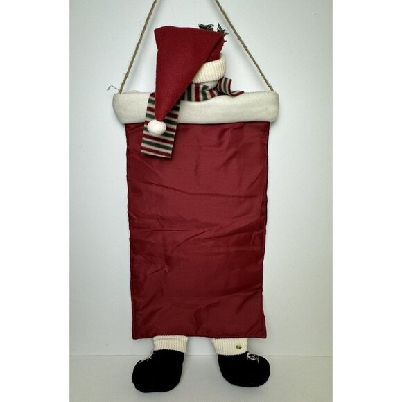 Snowman Hanging Fabric Advent Calendar 24 Numbered Pockets Christmas 38" Long - Picture 3 of 8